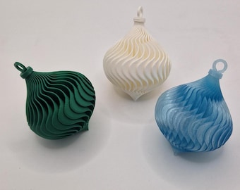 Bola de Navidad Bola de hielo Colgante Decoración Impresa en 3D Árbol