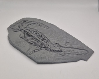 Modelo fósil de mosasaurio, réplica de dinosaurio reptil marino, decoración del hogar, impresión 3D