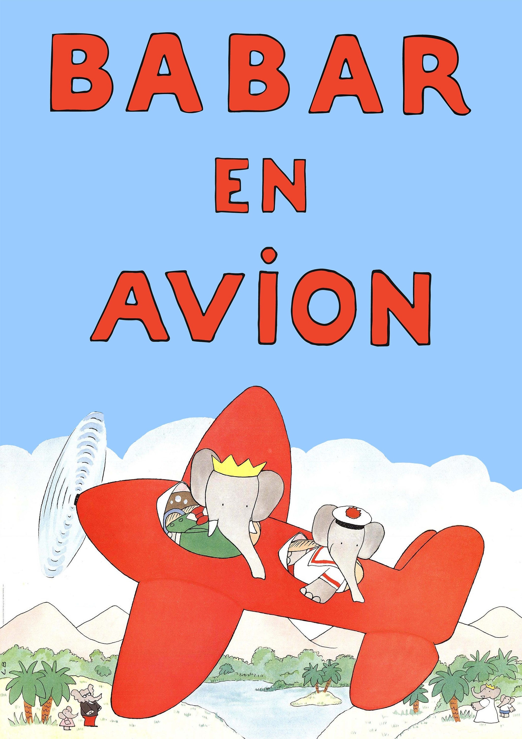 Amazon.co.jp: ポスター ジャン ド ブリュノフ Babar en Avion