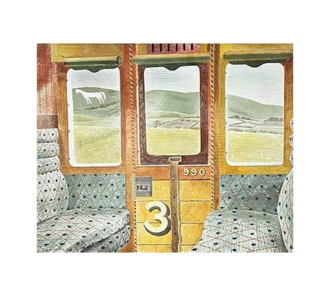 Train Landscape Limited Edition Print by Eric Ravilious - Etsy