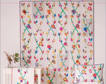 Tuscan Trellis Quilt | CATR072 | Creative Abundance | Jemima Flendt Tied With A Ribbon | Multi Size Pillow | Rusty