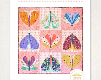 Winged Quilt Pattern | TK109 | Tamara Kate Designs Wondergarden | Applique Quilt FPP | Rusty