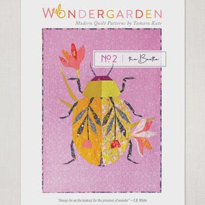 The Beetle Quilt Pattern | TKW002 | Tamara Kate Designs Wondergarden | Paper Templates FPP | Rusty