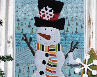 Mr Frosty Pattern | P232PA| Patch Abilities Julie Wurzer | Winter Christmas Wall Hanging | Rusty