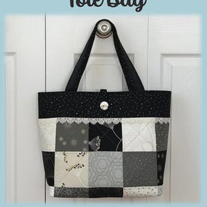 Charming Button Tote Bag Pattern | JMD-227 | Quilt Woman Joyce Minnis | Rusty