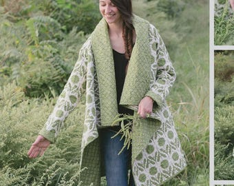 Cozy Cascade - Quilted Cardigan Pattern | HC098257 | Rachel Rossi Wishflower | XS-3XL Quilt Jacket Rusty
