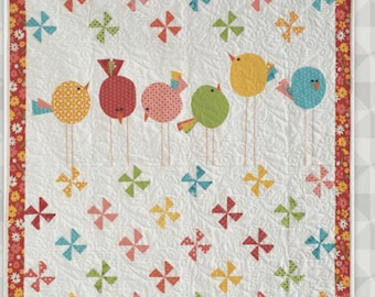 Twitter Quilt Pattern | MAMP100 | Meags and Me | Birds Chicks | Rusty