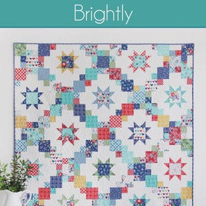Brightly Quilt Pattern | CCS193 | Cluck Cluck Sew Allison Harris | Star Quilt | Layer Cake Friendly | Multi Size | Rusty