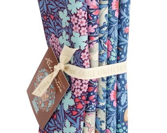 HIBERNATION Fat Quarter Bundle BLUE 5 FQ | Tone Finnanger TiLDA FaBRICS | Fall Winter Norway Arts and Crafts | Rusty