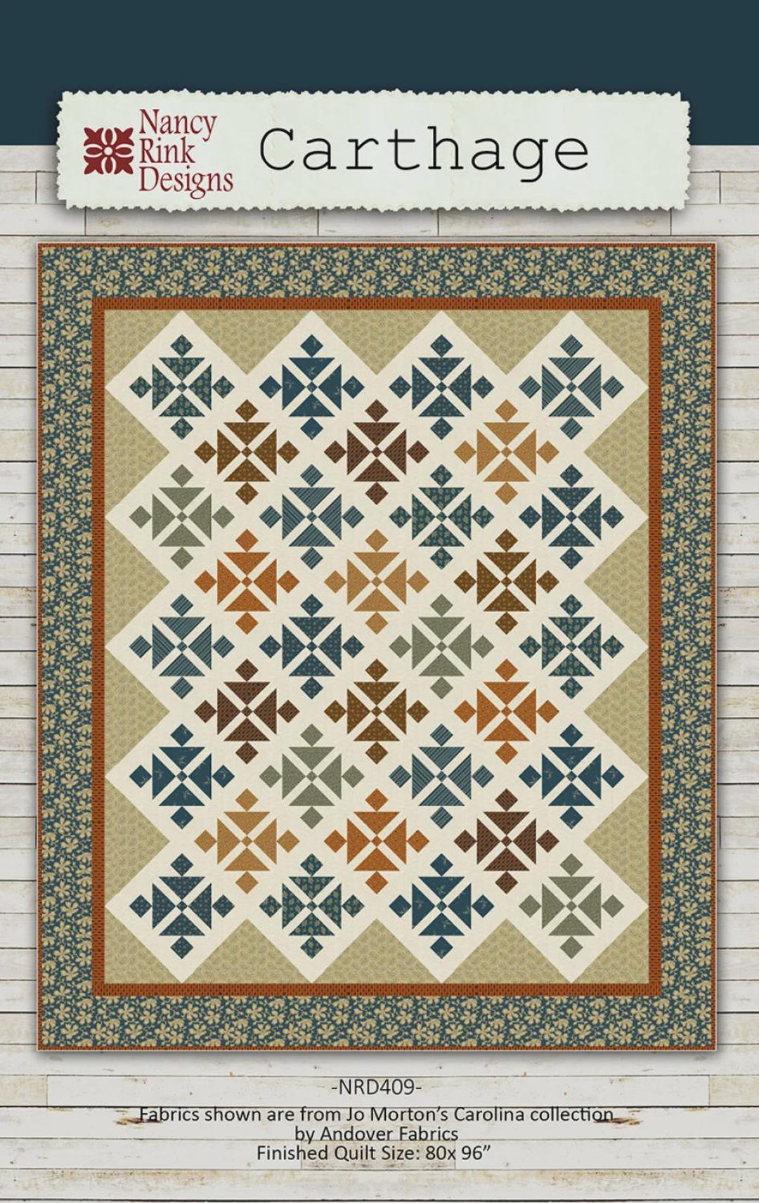 Carthage Pattern Carthage Quilt Pattern | NRD409 | Nancy Rink Designs | Rusty - Etsy