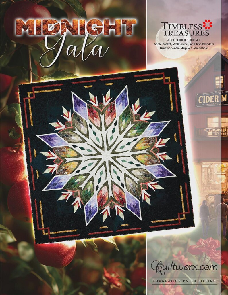 Midnight Gala Quilt Pattern | Quiltworx Judy Brad Niemeyer | Foundation ...