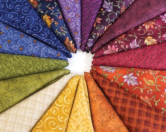 Autumn Breeze 30 Pcs Fat Quarter Bundle | Nancy Halvorsen BENARTEX