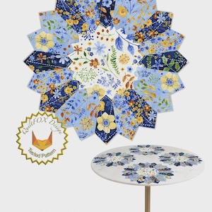 May include: A set of three ceramic canisters with lids. The canisters are white with a blue floral pattern. The largest canister is 8 inches tall, the medium is 7 inches, and the smallest is 6 inches.