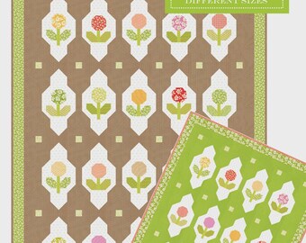 Cameos Quilt Pattern | FTQ3053 | Fig Tree Quilts Joanne Figueroa | Charm Pack Flowers | Rusty