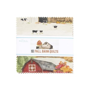FALL BARN QUILTS 5&quot; Stacker Charm Pack | Riley Blake Designs | Barns Farm Country Pasture Cows Fall | Tara Reed