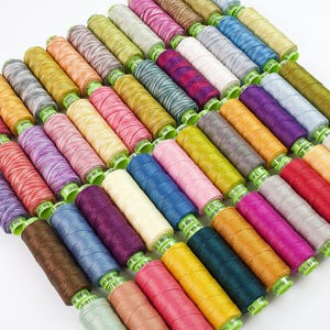 ELEGANZA PRIMITIVES 50 Spool Set | Sue Spargo Primitive Set | Wonderfil | 8wt or 5wt  Cotton Thread | Rusty