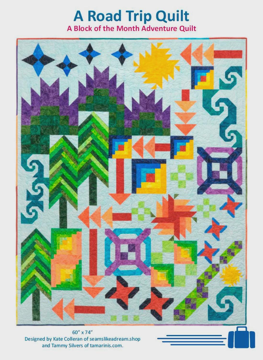 A Road Trip Quilt Pattern | SLD1903 | Kate Colleran Designs | BOM ...