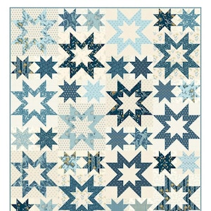 Sawtooth Star Quilt Pattern | Edyta Sitar Laundry Basket Quilts | 48x54 | Rusty