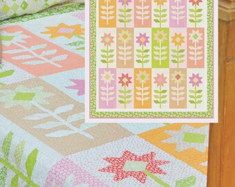 Spiky Rose Quilt Pattern | FTQ3052 | Fig Tree Quilts Joanne Figueroa | Flowers | Rusty