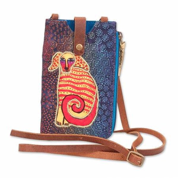 Zeckos Laurel Burch Medium Tote Bag, 15 X 11 Inch, Mythical Dogs