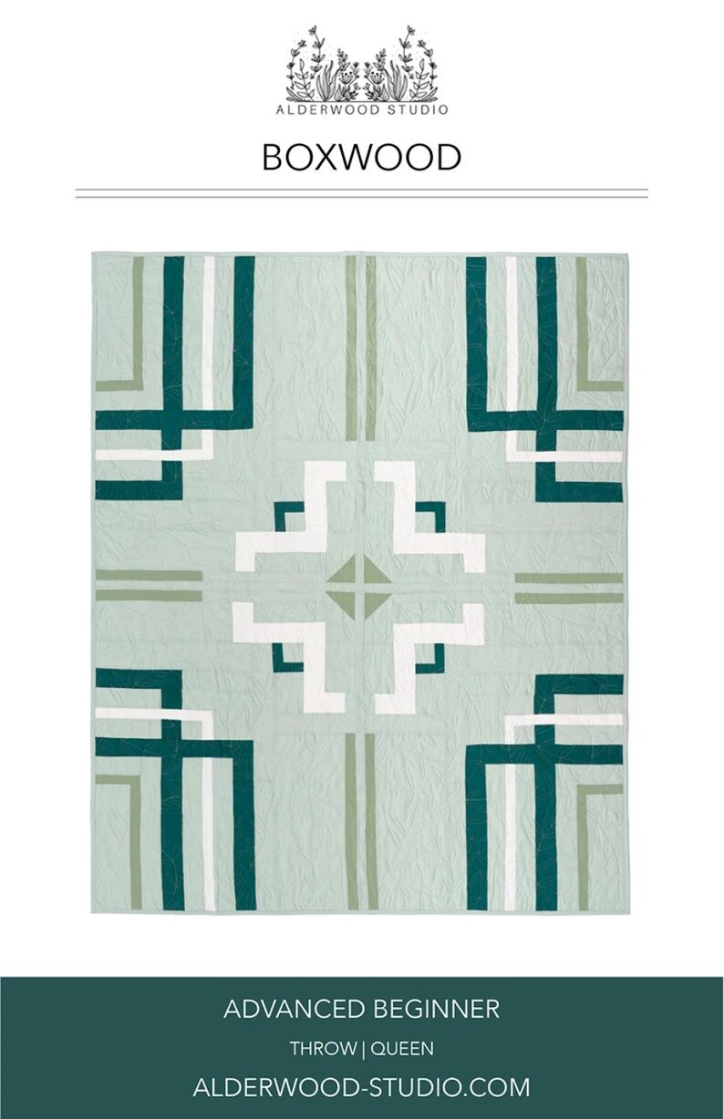 Boxwood Quilt Pattern | Multi Size | Alderwood Studio Patterns | Rusty ...
