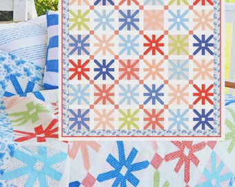 Fireworks Quilt Pattern | FTQ3001 | Fig Tree Quilts Joanne Figueroa | Patriotic  Rusty