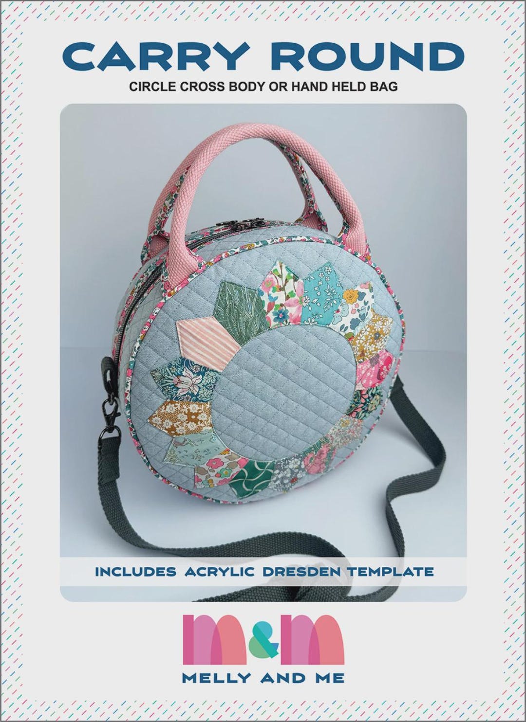 Modeling Template Bag Rounds Carry Round Bag Pattern and Template | CAMM201 | Hand Bag | Melly & Me ...