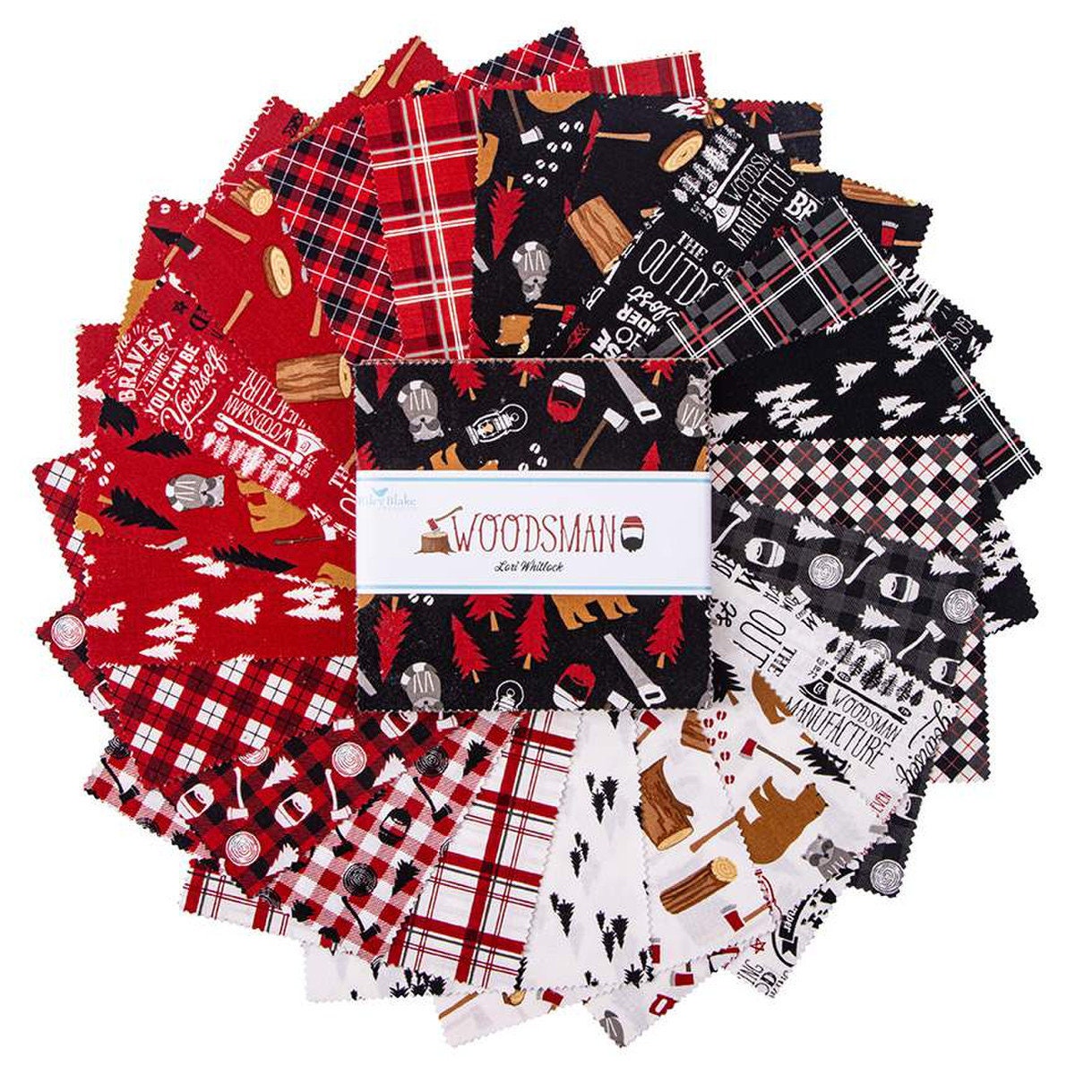 Woodsman Trees Red - Lori Whitlock - PER QUARTER METRE Woodsman Trees Red - Lori Whitlock - PER QUARTER METRE