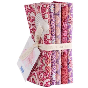 COTTON BEACH Fat Quarter Bundle CORALS 5 Pcs | Tone Finnanger TiLDA | Norway Beach Shells Ocean Indian Wood Block Summer | Rusty