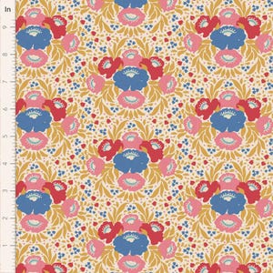 JULIBEE Autumn Bouquet Mustard Tilda Fabrics 100548 | FQ BTY BThY | Tone Finnanger TiLDA | Circus Life Norway Hand Drawn Vintage | Rusty