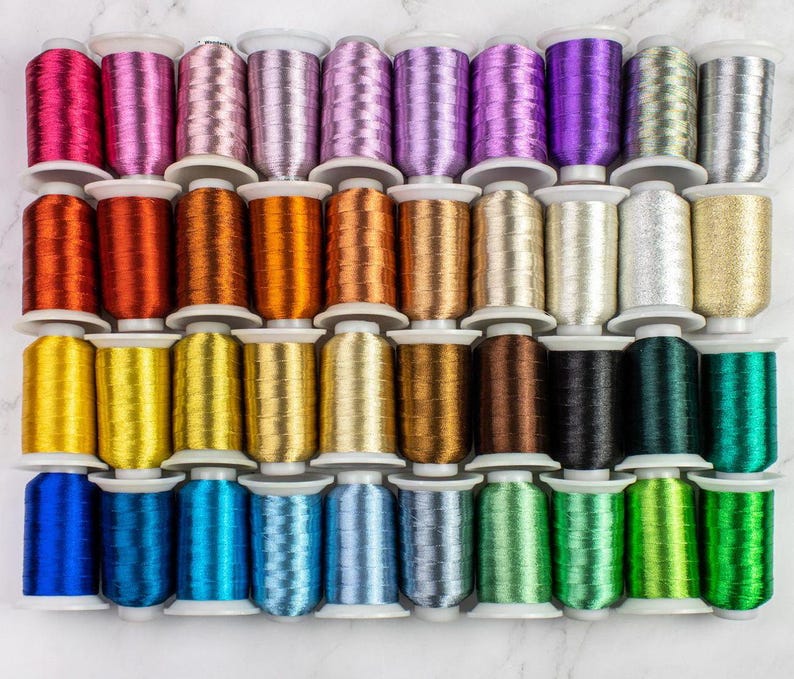 Spotlite™ Collector Set Thread 40 Spools | 1000M Metallic Rayon ...