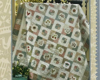 Market Garden Quilt | Pattern | Anni Downs Hatched and Patched | Applique Quilt | Rusty