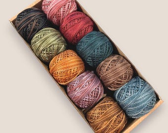 VALDANI Easily Distracted Collection Kim Diehl | 5wt Perle Cotton Thread 12 Collection | Cross Stitch Embroidery Quilting Tatting | Rusty