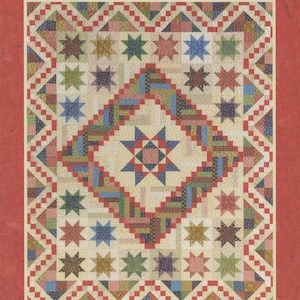 May include: A colorful quilt with a central diamond pattern and star motifs. The quilt features a variety of colors including red, blue, green, and beige. The text "Monterrey Medallions" is at the top, and "Atkinson Designs" is at the bottom.