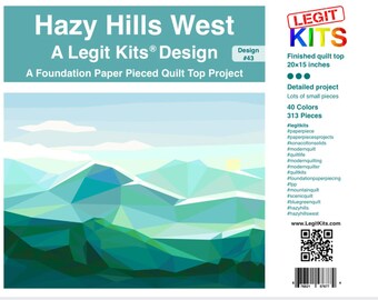 Legit Hazy Hills West Foundation Paper Pieced Pattern | Mountain Quilt | Rusty