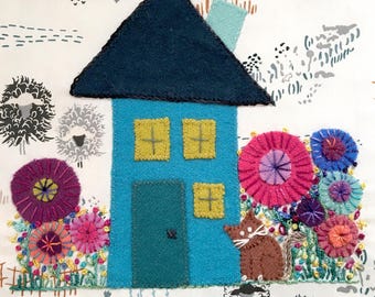 Wendy Williams LITTLE HOUSE Pre-Cut Wool Applique Pack | Eleganza Ellana Thread Embroidery Sew Applique | Rusty