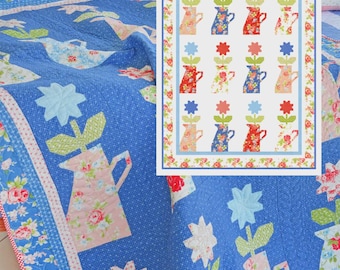 Milk & Blossoms Quilt Pattern | FTQ3003 | Fig Tree Quilts Joanne Figueroa | Summer Farm | Rusty