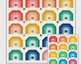 Ombre Rainbows Quilt Pattern | SQ-029 | Satomi Quilts Satomi Hoar | Modern | Multi Size | Rusty