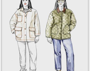 FOWLER Barn Coat & Quilted Jacket Pattern | CCP043 | Closet Core Patterns Heather Lewenza | Rusty
