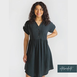 Fringe Dress rinted Pattern |  CAN41801 | Chalk and Notch | Rusty
