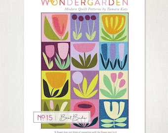 Best Buds Quilt Pattern | TKW015 | Tamara Kate Designs Wondergarden | FPP | Rusty
