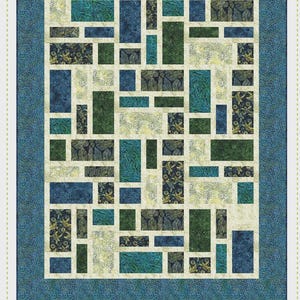 Pavers Quilt Pattern | QR1296 | From Quilting Renditions Kari Nichols | Panel Multi Size | Rusty