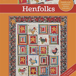 Henfolks Quilt Pattern | FF264 | Tricia Cribbs | Chicken Applique | Rusty
