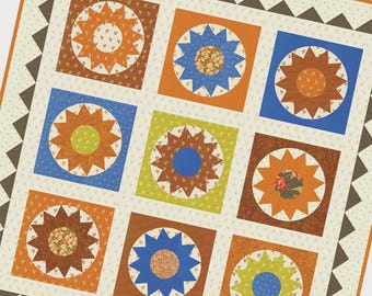 Autumn Sun Quilt Pattern | FTQ4004 | Fig Tree Quilts Joanne Figueroa | Rusty