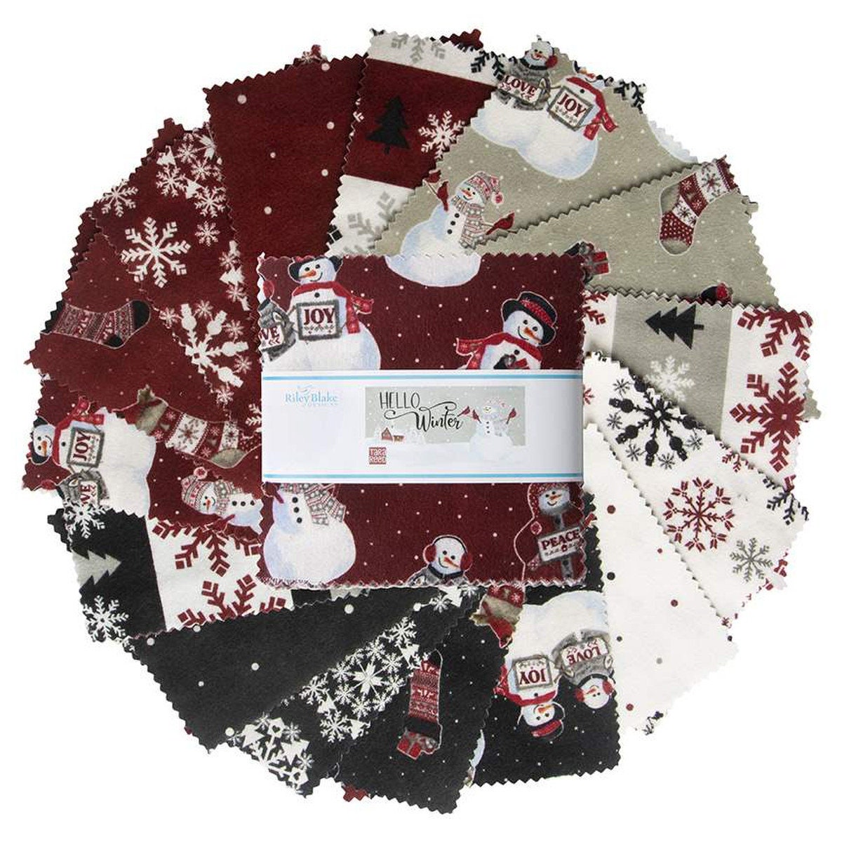Flannel Hello Winter 5 Stacker Charm Pack Riley Blake Designs Tara Reed ...