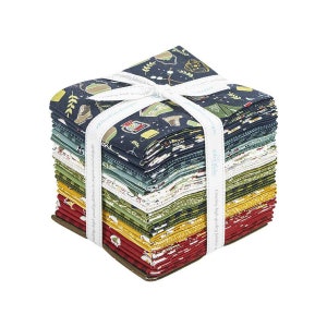 LOVE YOu S'MORE Fat Quarter FQ 24 Pcs Fabric Bundle | Gracey Larson Riley Blake Designs | Outdoors Camping Fire Hiking Boots Woods