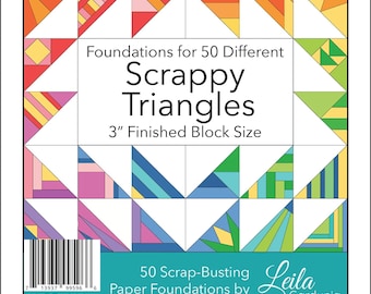 3in Scrappy Triangle Foundation Pad | LGD-111 | Leila Gardunia Design | FFP Pad | Rusty