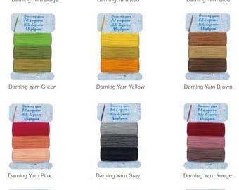 Darning Yarn Wool Acrylic 3 Colors | Clover | Embroidery Wool Applique Hand Stitch Felt Cross Stitch | Rusty