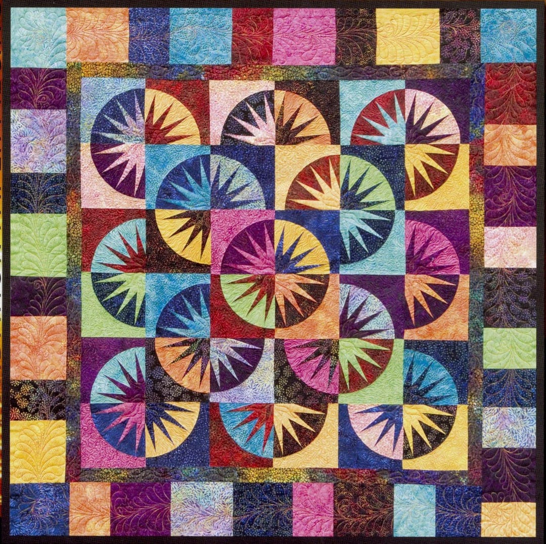 Island Sunrise Quilt Pattern | Quiltworx Judy and Brad Niemeyer | 56x56 ...