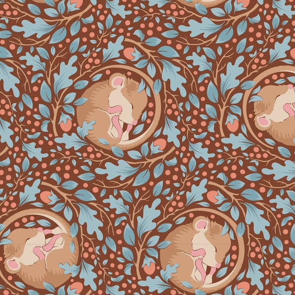 Tilda Hibernation SLUMBERMOUSE HAZEL l Yard / Half Yard 100531 | Tone Finnanger TiLDA FABRiCS | Norway Arts and Crafts Vintage Mouse Winter